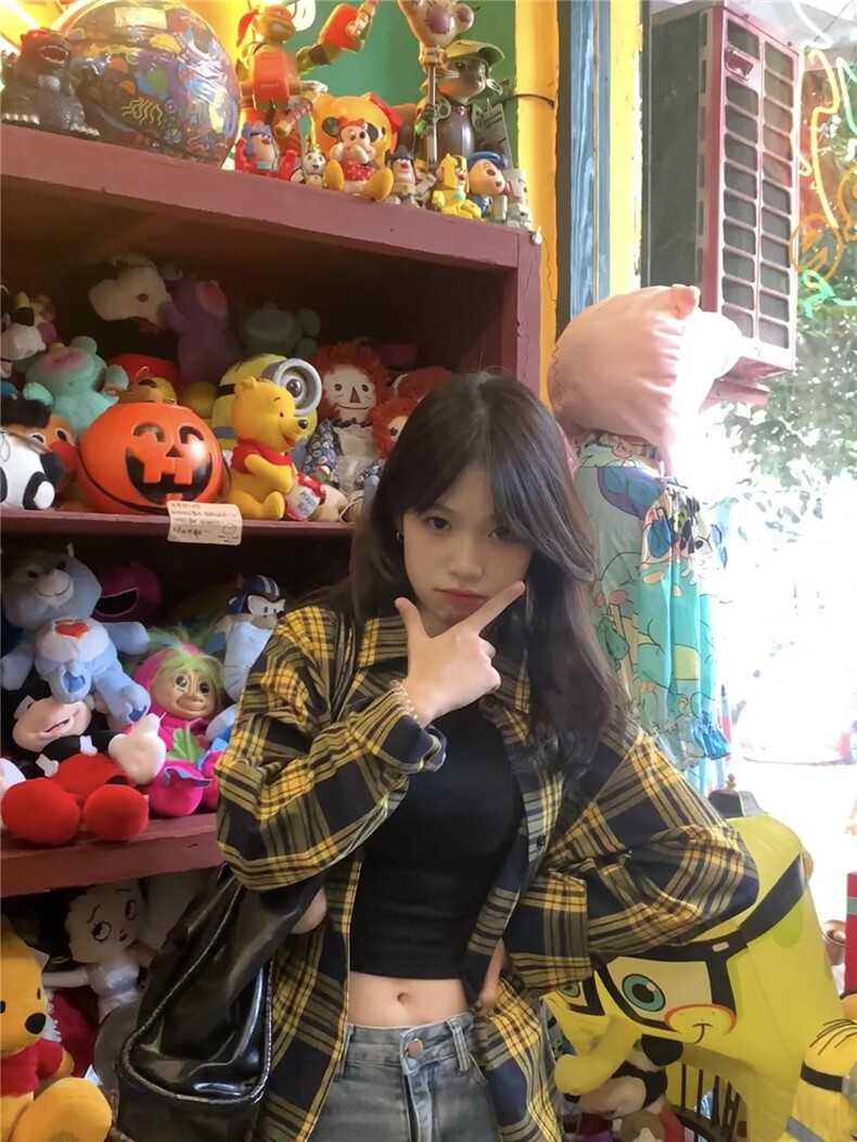 TC612-P45格子长袖衬衫外套女2026新款衬衣高级感,女装衬衫,星座617A-2