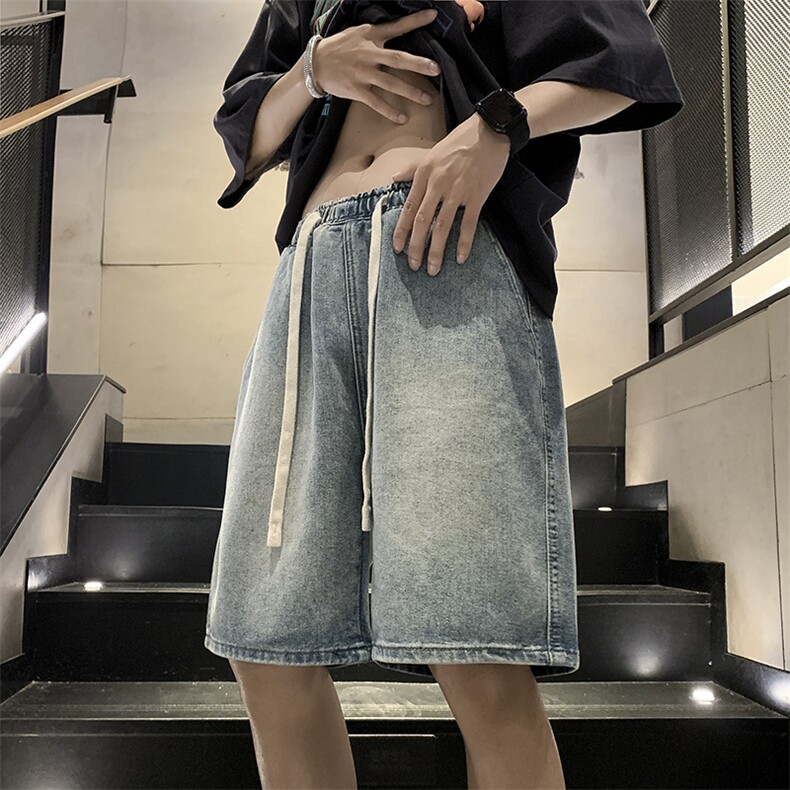 牛仔短裤宽松休闲潮流高街学生五分裤DK502P45,男装牛仔裤,电商D325