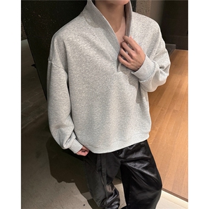 韩系学院风设计cleanfit卫衣简约纯色休闲打底常规P49加绒P59