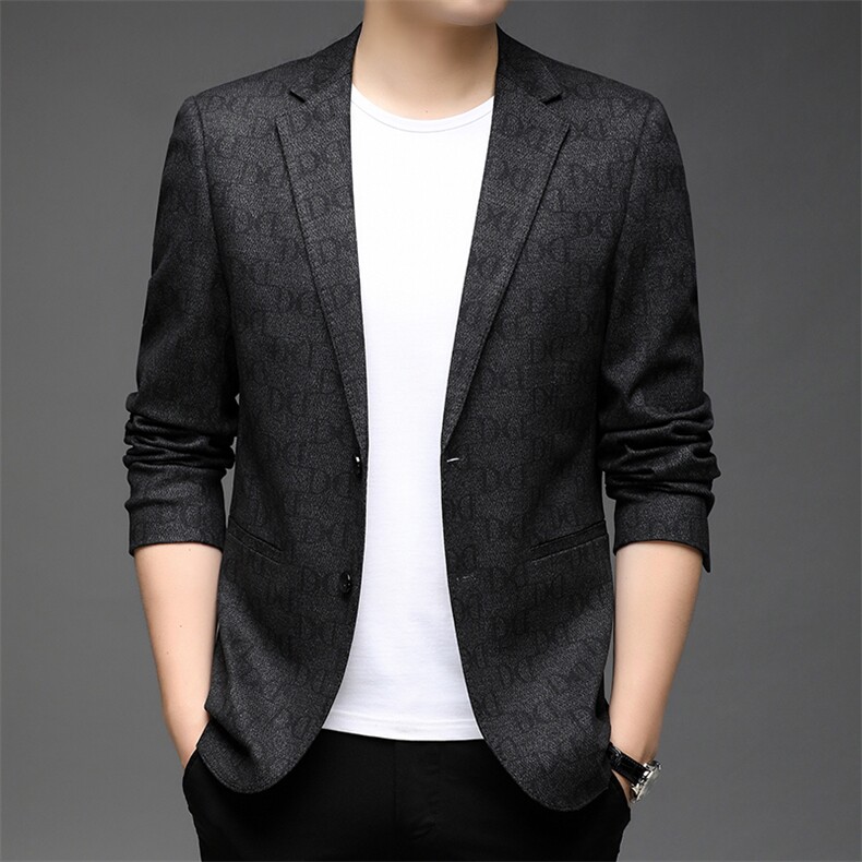 2023年春季翻领青年时尚长袖纯色百搭外套西服HYD3315,男装西服,钱塘6003（原4033）