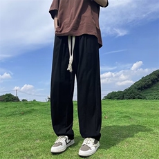 男款夏季宽松垂感运动卫裤高街ins潮牌休闲直筒长裤子K7120-P36，男装休闲裤，星座512-3