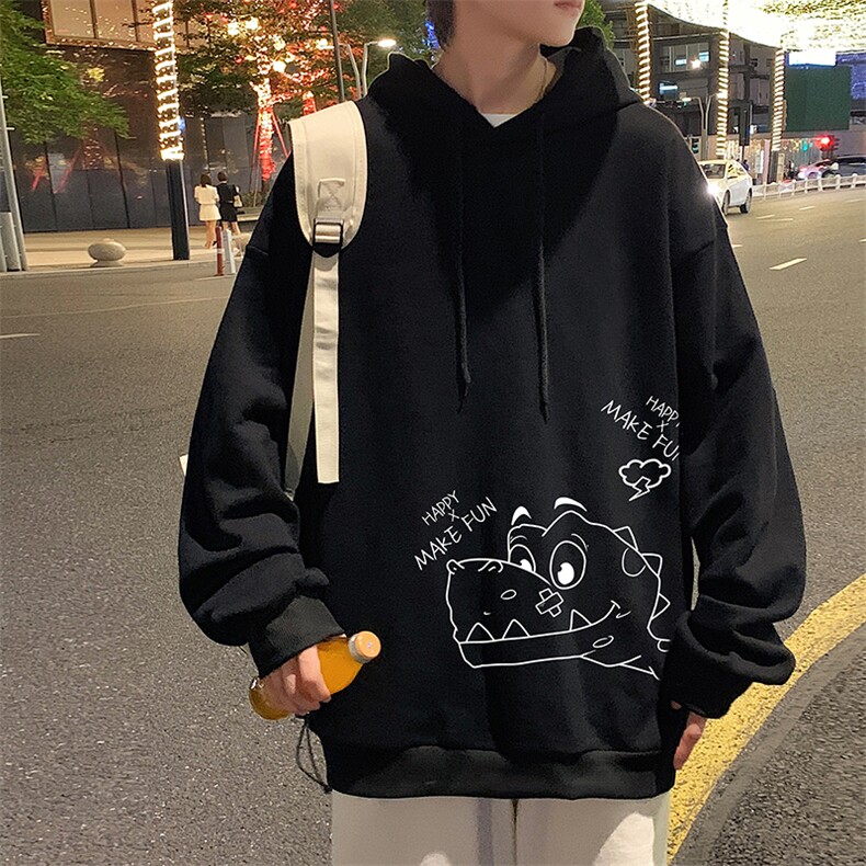 WY2136-P35加绒款-P40纯棉连帽卫衣男大码运动帽衫宽松薄外套男,男装卫衣,电商A040