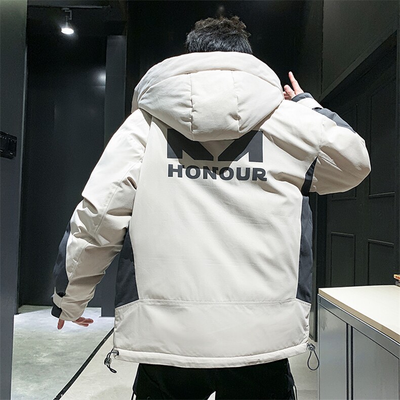 2021新款羽绒服男士短款冬季外套潮流帅气白鸭绒 A436-2166图片