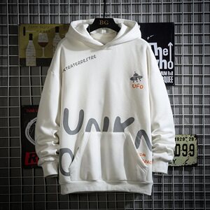 网格可爱印花连帽卫衣男秋冬季加绒套头衫A090-WY50P65限88