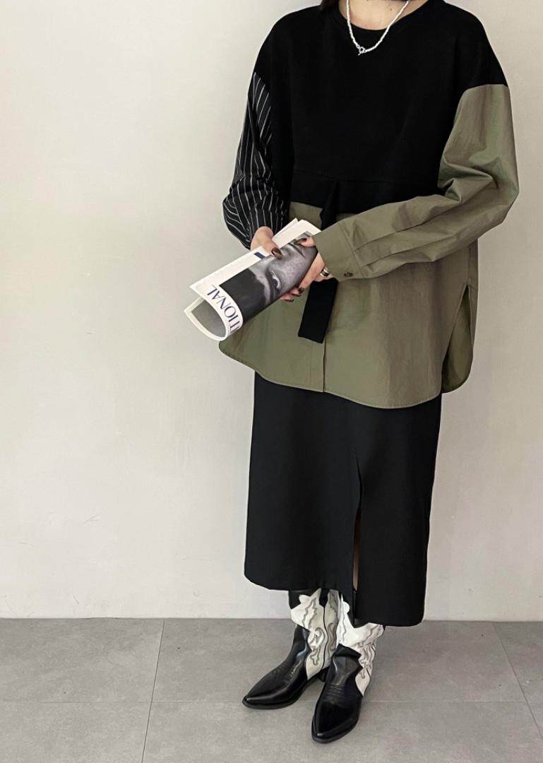 雷洛奇丽—秋装拼接衬衫，女装衬衫，雷洛奇丽