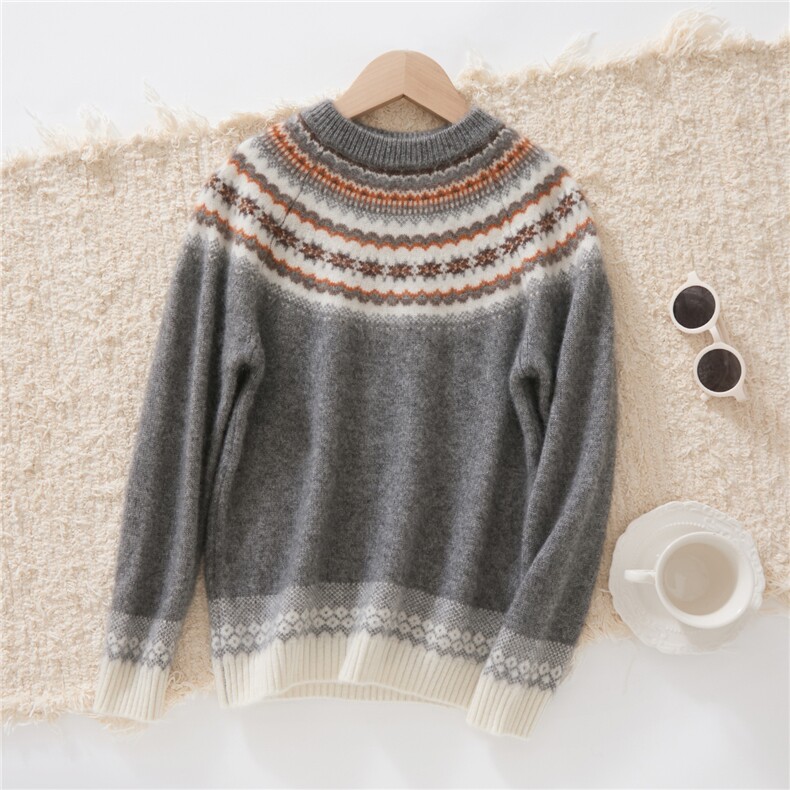 秋冬时尚通勤时尚百搭简约男女同款休闲，童装儿童羊绒衫，跳跳羊儿童羊绒衫