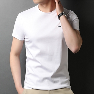 夏季男士短袖T恤时尚潮流圆领半袖商务纯色上衣服体恤男装BB5025图片