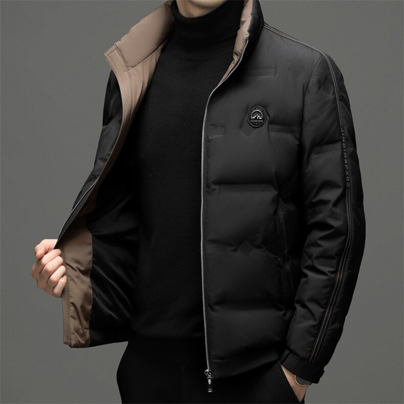 YR86033继续2025冬立领羽绒服现货3色都好卖数据上架就卖,男装羽绒服,钱塘207-1