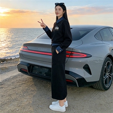韩系高级时尚套装女春拼接色衣领衣袖设计绣花订珠卫衣半身裙套装，女装套装/套裙，江南