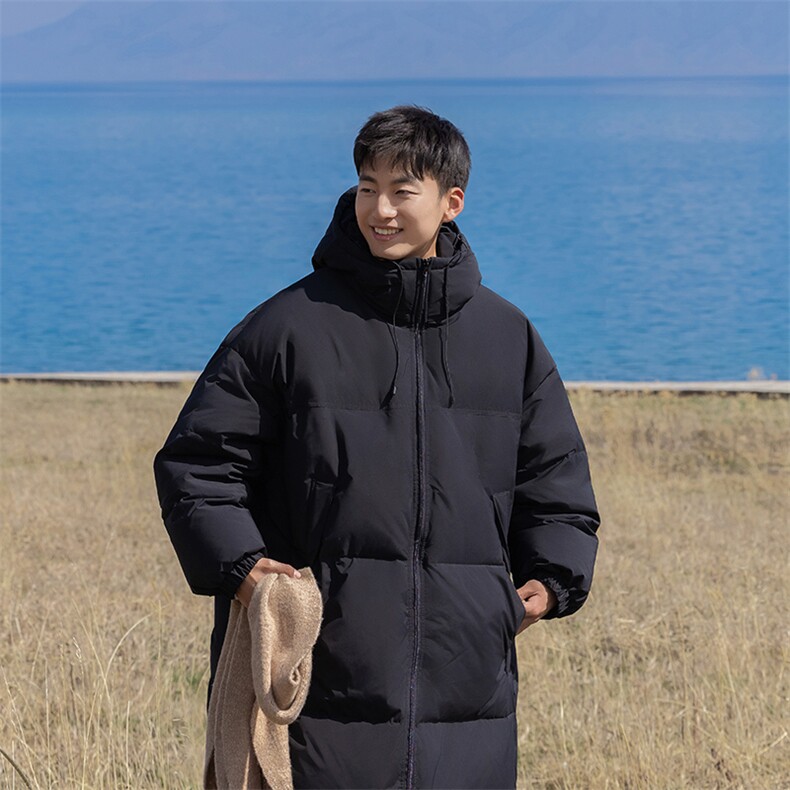 A408-24W86026*冬季加厚连帽长款羽绒服P320-新标90绒深度库存，男装羽绒服，电商A408