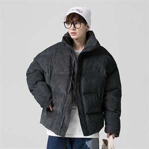 2021冬季新港风无影墙日系大码男灯芯绒休闲衣面包服M7008-P90图片
