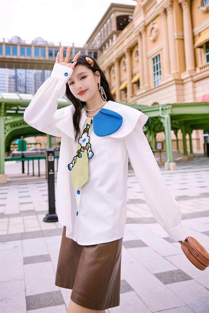 凋谢玫瑰衬衫，女装衬衫，SHALLGAR