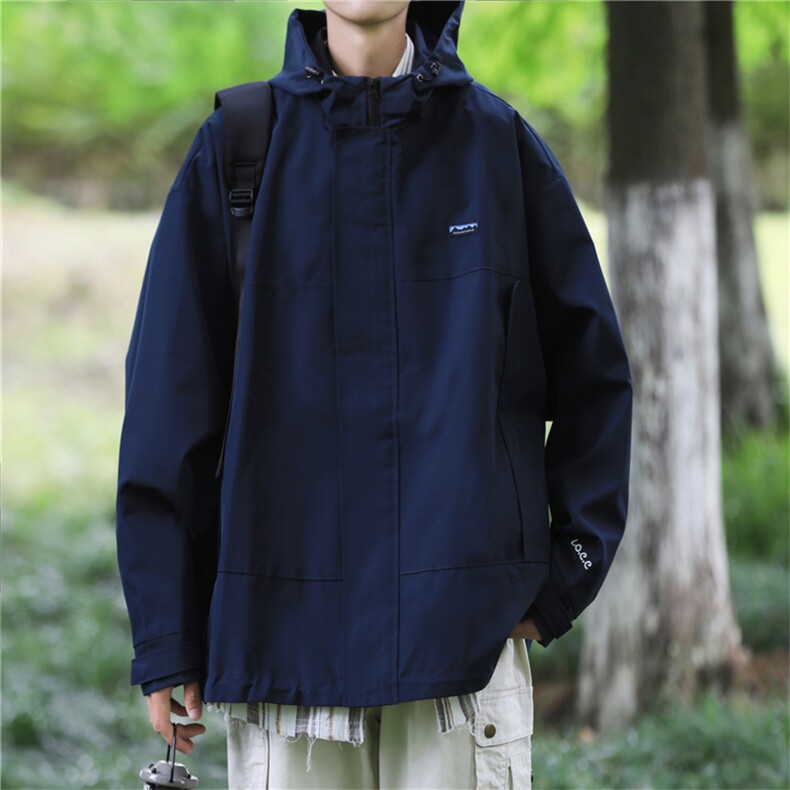 A772-P60日系机能工装夹克男宽松户外秋款连帽冲锋衣情侣外套,男装夹克,星座512-6