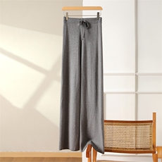 2025百搭时尚简约包芯纱四平阔腿裤，女装休闲裤，松航羊绒