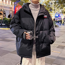 潮牌港风卡通面包服立领宽松轻薄得物白鸭绒羽绒服外套情侣，男装羽绒服，星座301D-4(原星座1004-4）