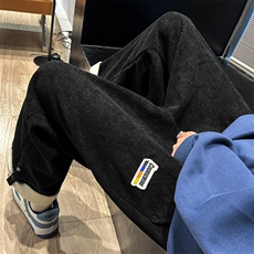 韩版潮流卷边休闲裤美式灯芯绒裤子男春秋直筒运动裤K5307-P40，男装休闲裤，星座512-2