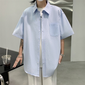 衬衫男士短袖韩版潮流文艺帅气百搭夏季2024新款ins外套CY739-P31图片