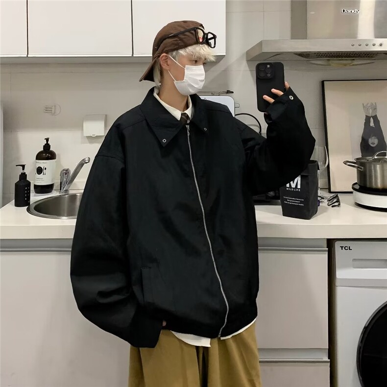 美式复古高街夹克男2023年春秋季新款潮牌宽松棒球服外套,男装夹克,星座716-4