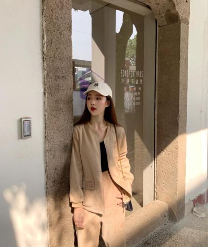 易霏金熙【现货】春季新款丝绒拼接套装,女装职业装,易霏金熙