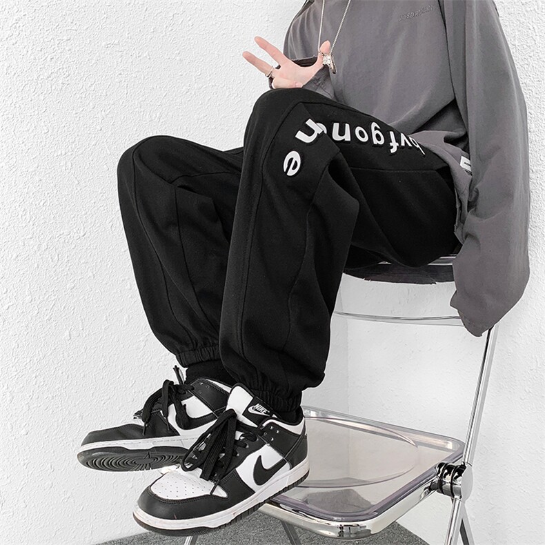 港风抖音大码休闲裤卫裤钢印束脚裤长裤A014-DY2126-P60,男装休闲裤,电商A014