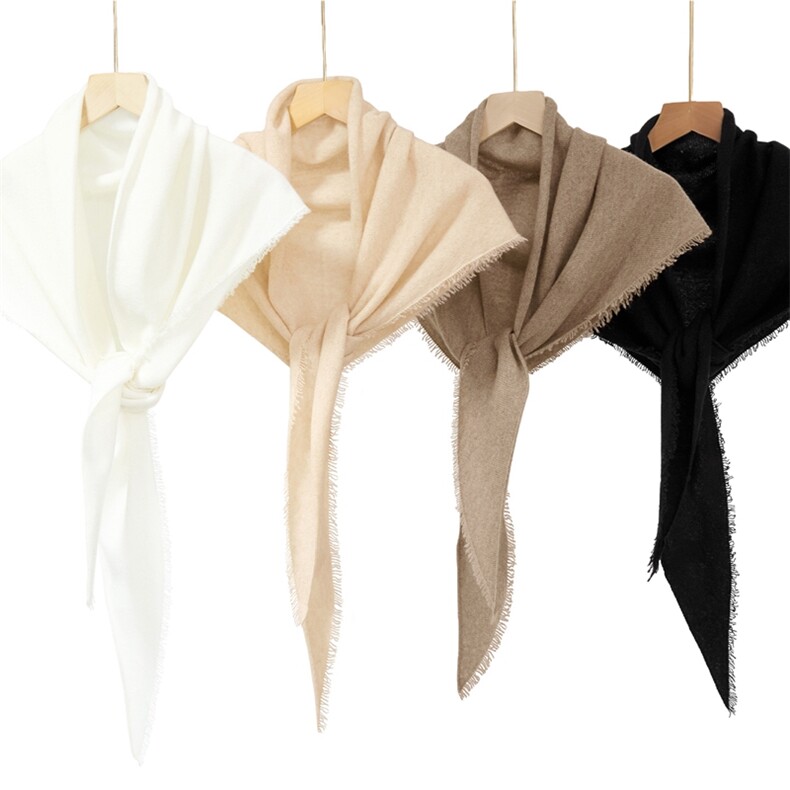 2025时尚百搭通勤简约休闲三角围巾，围巾，远腾羊绒