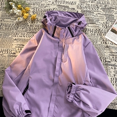 港风连帽冲锋衣情侣外套防风防水登山服夹克男JH-JK6266-P50，男装夹克，星座717