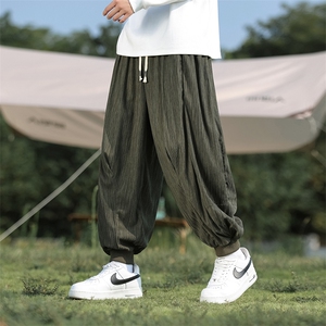 灯笼裤男秋冬季风灯芯绒休闲裤大码束脚阔腿哈伦裤-WK18-P55图片