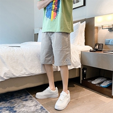 ins美式印花潮牌复古时尚休闲夏季宽松五分短裤YF335特p22，男装牛仔裤，星座610B-1