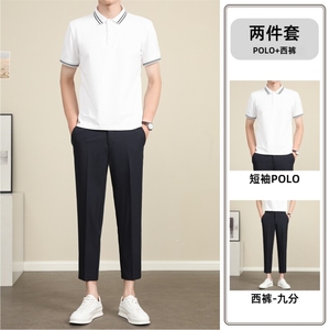 翻领短袖polo衫男青年潮牌夏季t恤韩版修身潮流新款百搭纯棉图片