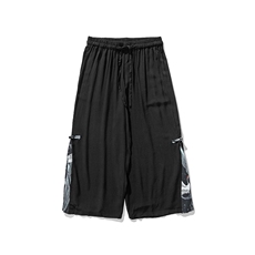 夏季大码风棉麻宽松休闲盘扣汉服直筒阔腿裤潮情侣K110/P70，男装民族服装，钱塘713