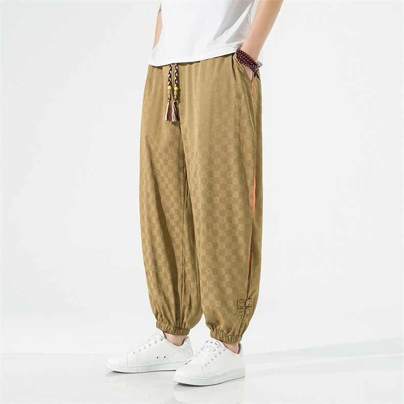 夏季新款提花休闲裤九分裤K302-P65-控88，男装休闲裤，电商A227A