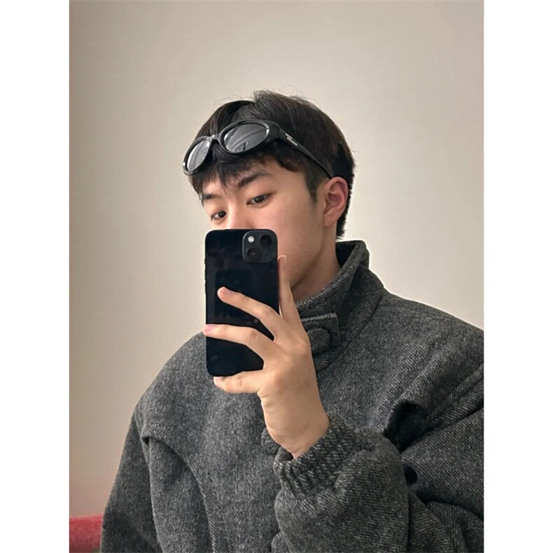 【有货】R3001CC-特P110加厚毛呢外套男设计感立领呢子夹克,男装夹克,星座1007（原301D）