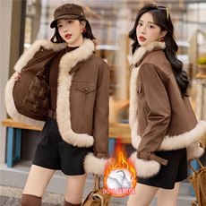 《现货》2026年冬季新款90（白鹅绒）高级轻奢风狐狸毛皮羽绒服，女装皮草，小九月