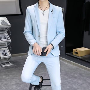 T832-P120 秋装时尚男士纯色西服两件套装职业装西服图片