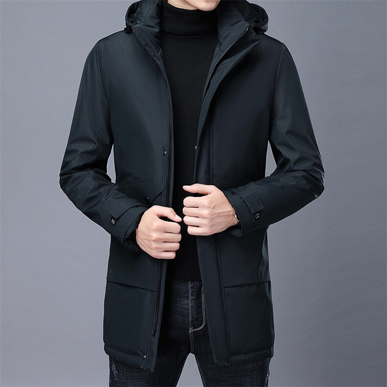 冬季厚款白鹅绒羽绒服脱卸帽外套中年爸爸装羽绒服SFT93828-P335,男装羽绒服,电商B212（原钱塘6029）