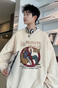 ！圆领卫衣男长袖T恤男 WY154-P28 加绒款（JR）-P33 控价:49图片
