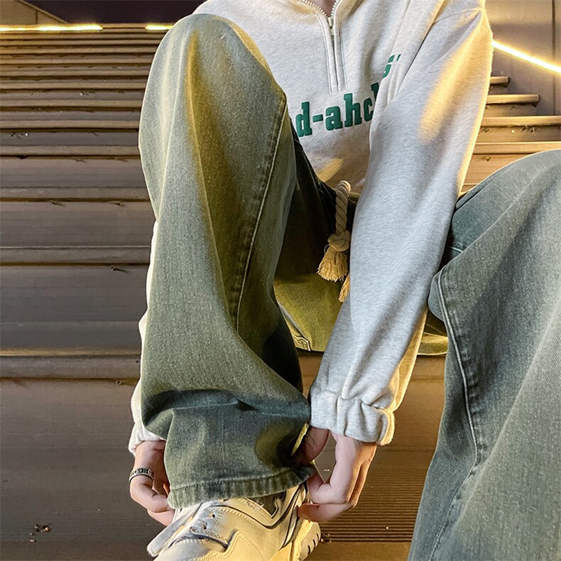 麻绳印花牛仔裤直筒B342-NK7003-P55,男装牛仔裤,电商B342