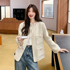 小香风流苏毛呢外套女秋冬2025新款小个子气质减龄独特超好看大衣图片