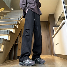 秋季新款拼接打褶防水拉链冲锋裤XZ604-KG87-特P40控78，男装休闲裤，星座604