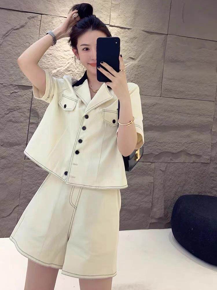 弹力牛仔套装，女装职业装，妤沫 Yumo(4F)