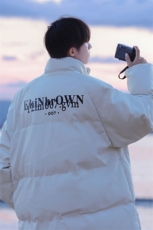 港风鳄鱼纹棉衣男手塞棉夹克PU皮棉服外套男8507P120控158，男装夹克，星座227-7