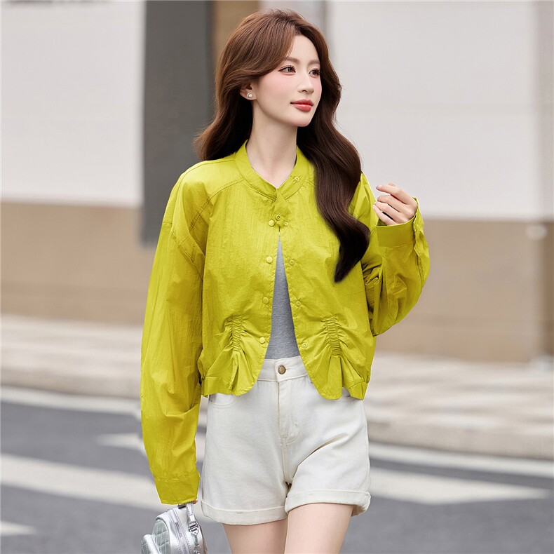 防晒衣薄款短外套女夏2026新款小个子时尚洋气宽松透气防晒服上衣,女装防晒衣,丽影随形