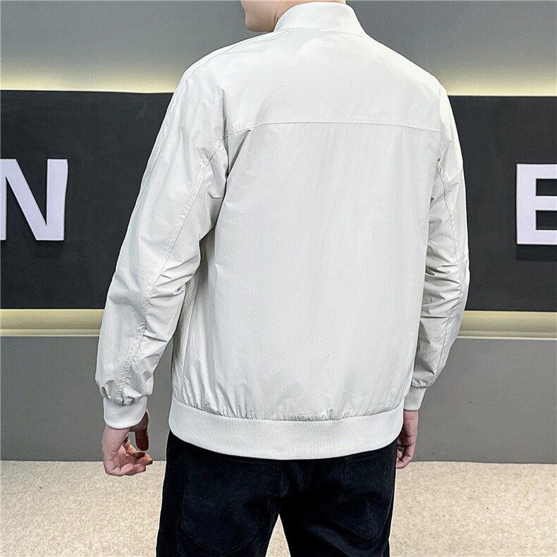 春季款棒球服夹克上衣男外套小立领黑色JK8513-P90,男装夹克,星座1012-1