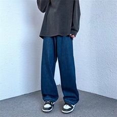 牛仔裤男直筒宽松阔腿百搭简约K555P38，男装牛仔裤，星座1116-2