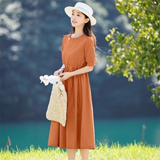 2026年春季大摆型优雅气质逛街女士旅游沙滩，女装连衣裙，江南依恋