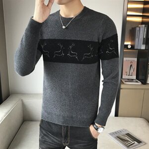 冬季店主风高品质韩版圆领休闲套头毛衣针织打底衫MY2023-P75控95图片
