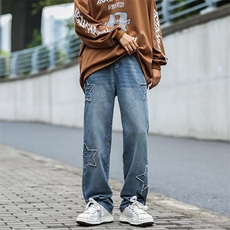 牛仔裤男秋季潮大码休闲裤子高街NK568P43，男装牛仔裤，星座1116-2