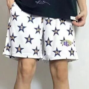 美式运动篮球裤不过膝四分男短裤宽松速干复古透气轻薄训练裤2025图片