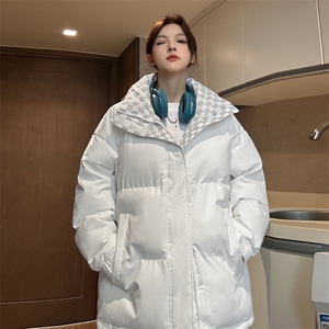 抖音得物品质深度库存三防面料假两件格子棉衣外套棉服WM666特P68图片