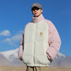 现货 抖音得物可供视频 三防加厚羽绒拼接棉衣外套面包棉服 86659图片